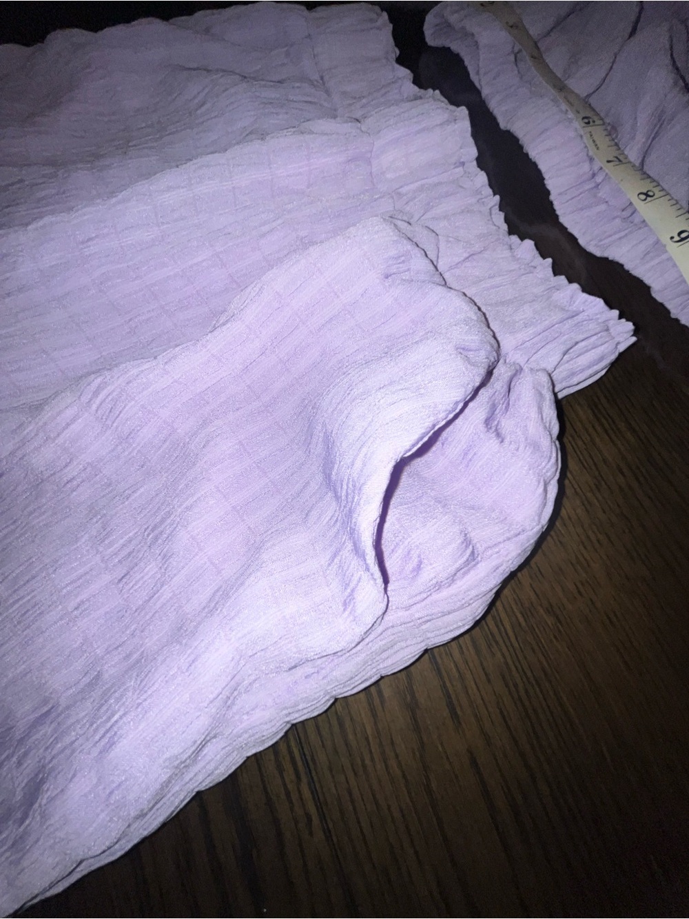 Lavender Off-Shoulder Ruffle Top with Wide-Leg Pants Set Women's Size 4 Small - Picture 10 of 11